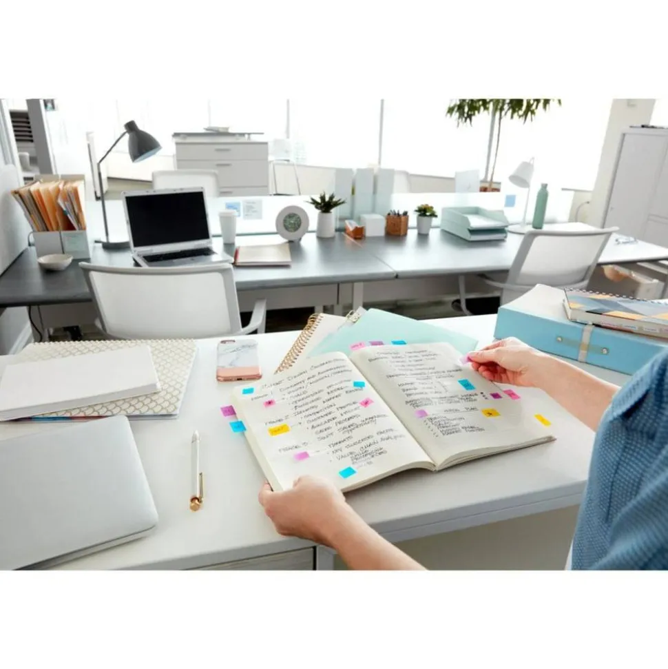 Post it Flags in Desk Grip Dispenser, 1" x 1 7/10", Blue, 200 Flags