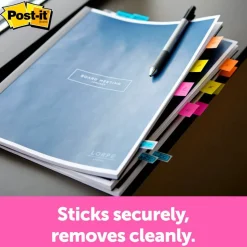 Post-it Flags in Desk Grip Dispenser, 1" x 1 -11/16", Yellow, 200 Flags
