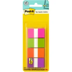 Post-it Flags, .94 in. x 1.7 in., 8 Dispensers, 20 Flags/Dispenser, Assorted Colors, Back to School Supplies for Students, Flags for Textbooks