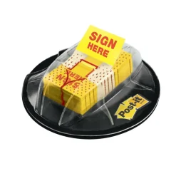 Post-it Flags, 1 in. x 1.7 in., 1 Dispenser, 200 Flags/Dispenser, Yellow, Printed 