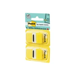 Post-it Flags, 1 in. x 1.7 in., 12 Dispensers, 50 Flags/Dispenser, Yellow, School Supplies for Students, Flags for Textbooks and Notebooks