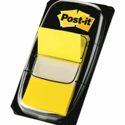 Post-it Flags, 1 in. x 1.7 in., 12 Dispensers, 50 Flags/Dispenser, Yellow, School Supplies for Students, Flags for Textbooks and Notebooks
