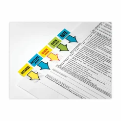 Post-it Flags, 1 in. x 1.7 in., 2 Dispensers, 50 Flags/Dispenser, Yellow, Printed 