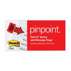 Post-it Flags, 1 in. x 1.7 in., 2 Dispensers, 50 Flags/Dispenser, Yellow, Printed 