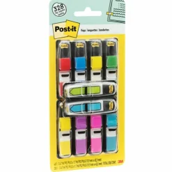 Post-it Flags, .47 in. x 1.7 in., 8 Dispensers, 35 Flags Per Dispenser, Assorted Colors, Back to School Supplies for Students, Flags for Textbooks