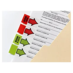 Post-it Flags, 1 in. x 1.7 in., 1 Dispenser, 200 Flags/Dispenser, Red, Printed 