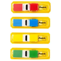 Post-it Flags .47 in. x 1.7 in., 4 Dispensers, 35 Flags/Dispenser, Assorted Colors, School Supplies for Students, Flags for Textbooks and Notebooks