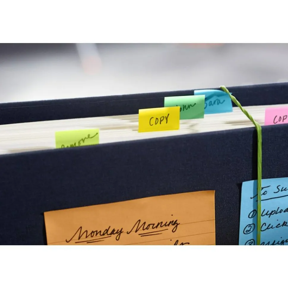 Post it Flags, 1" x 1 7/10", Bright Blue, 50 Flags Per Pad, Pack Of 2 Pads