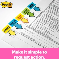 Post-it Message Flags in Desk Grip Dispenser, 1