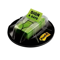 Post-it Message Flags in Desk Grip Dispenser, 1