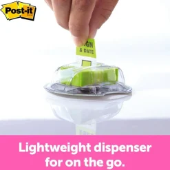 Post-it Message Flags in Desk Grip Dispenser, 1