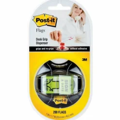 Post-it Message Flags in Desk Grip Dispenser, 1