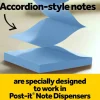 Post-it Note Dispenser With 3 Note Pads, Black Wave Design