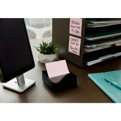 Post-it Note Dispenser With 3 Note Pads, Black Wave Design