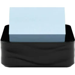 Post-it Note Dispenser With 3 Note Pads, Black Wave Design