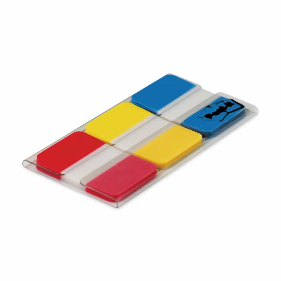 Post-it Notes Durable Filing Tabs, 1" x 1-1/2", Blue/Red/Yellow, 22 Flags Per Pad, Pack Of 3 Pads