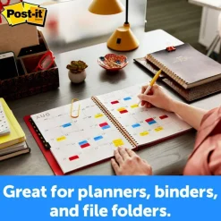 Post-it Notes Durable Filing Tabs, 1" And 2" Tabs, Pack Of 7 Pads