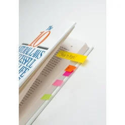 Post-it Notes Page Markers, 1/2" x 2", Jewel Pop Colors, 100 Per Pad, Pack Of 5 Pads