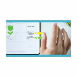 Post-it Notes Sign & Date Printed Flags, 1" x 1-7/10", Green, 50 Flags Per Pad, Pack Of 2 Pads