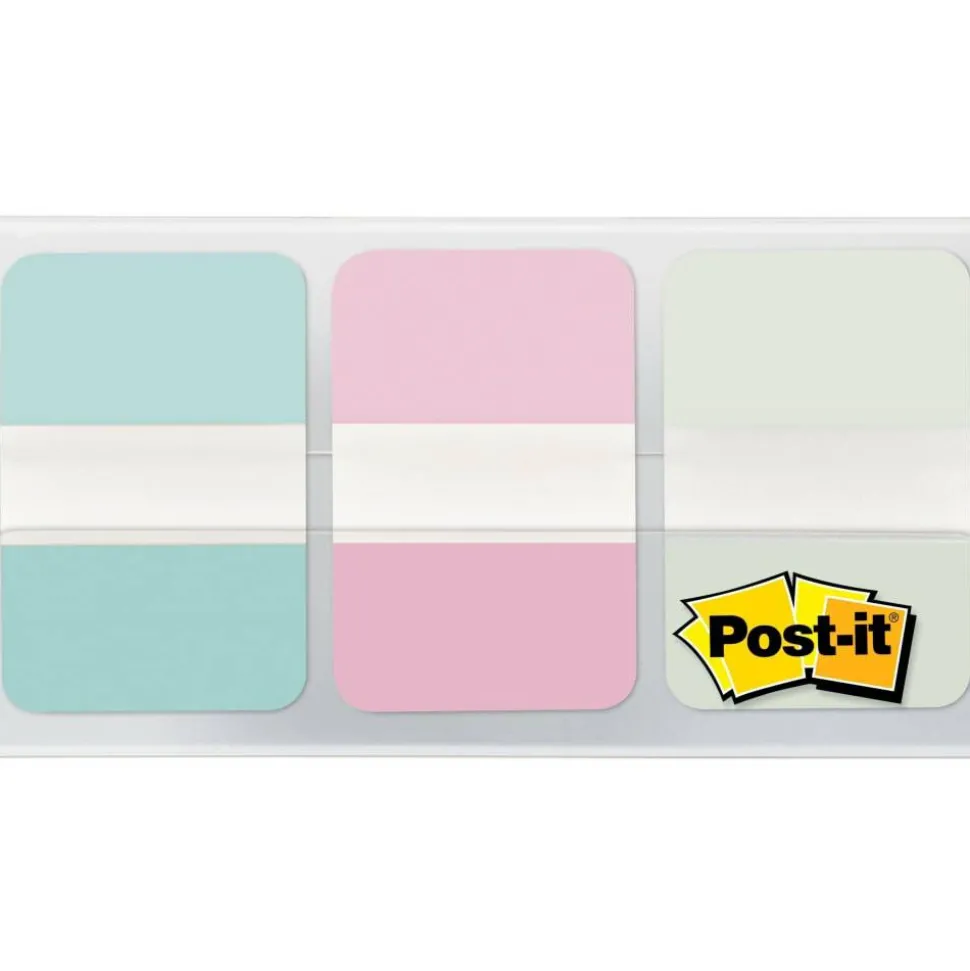 Post-it Pastel Color Tabs - 12 Tab(s)/Set - 1" Tab Height x 1.50" Tab Width - Assorted Pastel Tab(s) - 36 / Pack