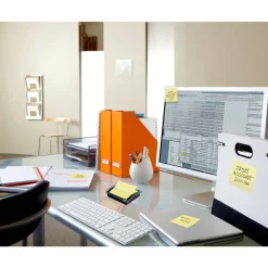 Post-it Pop Up Notes Dispenser, 3 in x 3 in, 1 Dispenser, 1 Pad, 50 Sheets/Pad, Black Base Clear Top, School Supplies and Office Products