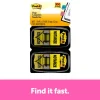 Post-it Printed Flags, "Notarize", 1" x 1 -11/16", Yellow, 50 Flags Per Pad, Pack Of 2 Pads