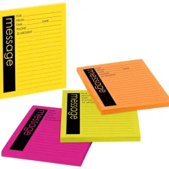 Post-it Printed Notes, 4 x 5 in, 4 Lined Sticky Note Pads, 50 Sheets/Pad, School Supplies and Office Products, Telephone Message