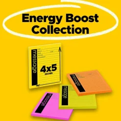Post-it Printed Notes, 4 x 5 in, 4 Lined Sticky Note Pads, 50 Sheets/Pad, School Supplies and Office Products, Telephone Message