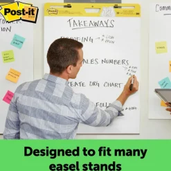 Post-it Self-Adhesive Easel Pad, 25" x 30", 30 Sheets Per Pad, Pack Of 6
