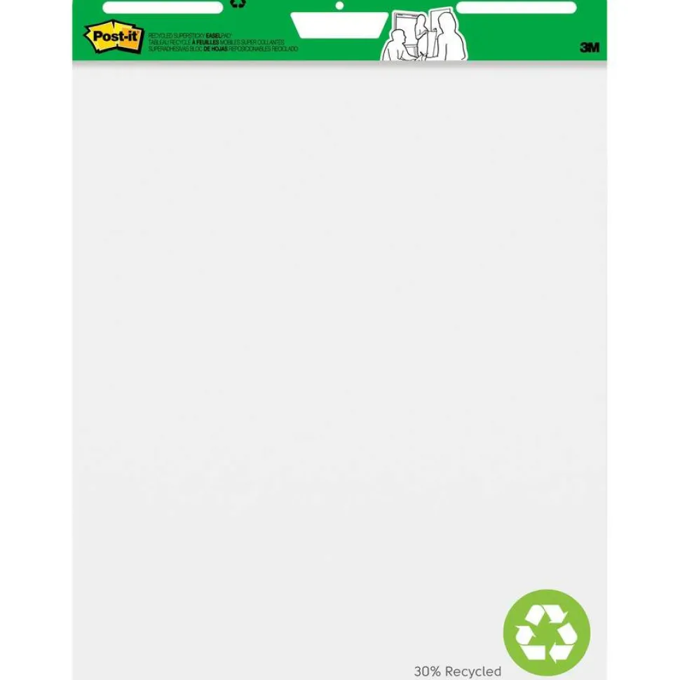 Post-it Self-Adhesive Easel Pad, 25" x 30", 30 Sheets Per Pad, Pack Of 6