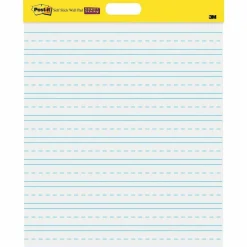 Post-it Self Stick Wall Pad, 20 in x 23 in, 2 Pads, 20 Sheets/Pad, Primary Ruled, White