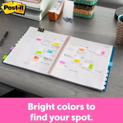 Post-it Signature and Highlight Flag Combo Pack, .5" x 1.75", Assorted Colors, 1 Pack, 240 Flags/Pack, 70 Flags/Pack, Back to School Supplies