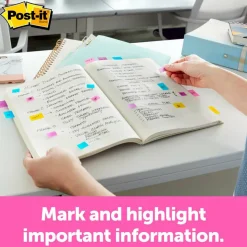 Post-it Signature and Highlight Flag Combo Pack, .5" x 1.75", Assorted Colors, 1 Pack, 240 Flags/Pack, 70 Flags/Pack, Back to School Supplies