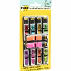 Post-it Signature and Highlight Flag Combo Pack, .5