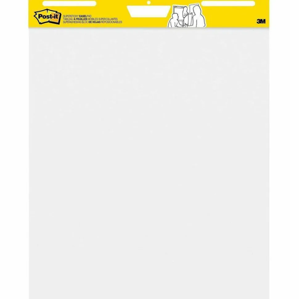 Post-it Super Sticky Easel Pads, 25" x 30", 4 Pads, 30 Sheets/Pad, School Supplies for Classrooms, White