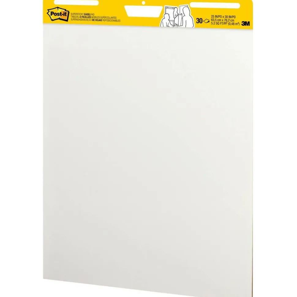 Post-it Super Sticky Easel Pads, 25" x 30", 4 Pads, 30 Sheets/Pad, School Supplies for Classrooms, White