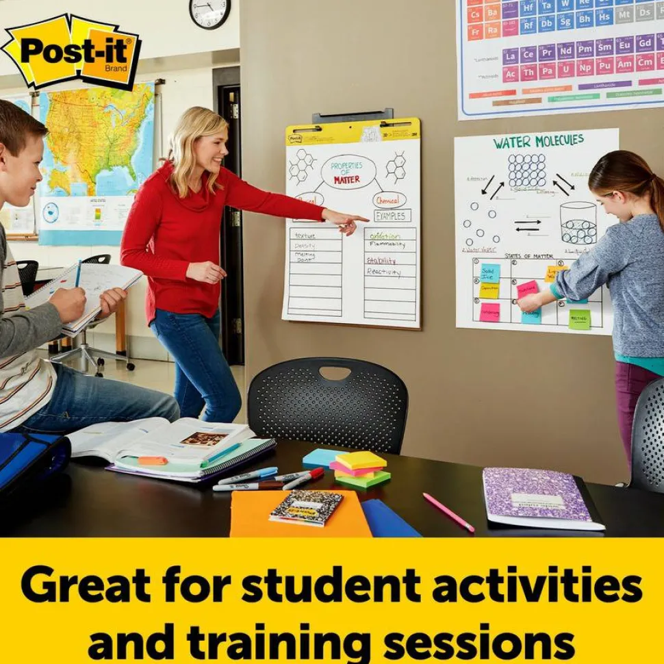 Post-it Super Sticky Easel Pads, 25" x 30", 4 Pads, 30 Sheets/Pad, School Supplies for Classrooms, White