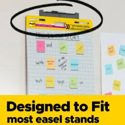Post-it Super Sticky Easel Pads, 25 in x 30 in, 2 Pads, 30 Sheets/Pad, Grid Lined, Great for Virtual Teachers and Students, White