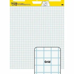 Post-it Super Sticky Easel Pads, 25 in x 30 in, 2 Pads, 30 Sheets/Pad, Grid Lined, Great for Virtual Teachers and Students, White
