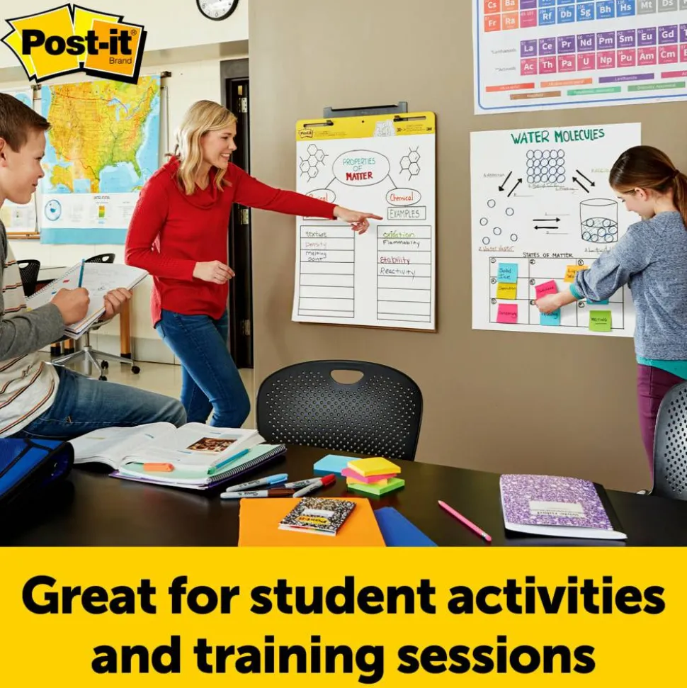 Post-it Super Sticky Easel Pads, 20" x 23", 4 Pads, 20 Sheets/Pad, School Supplies for Classrooms, White