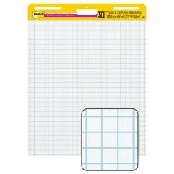 Post-it Super Sticky Easel Pad, 25 in x 30 in, 1 Pad, 30 Sheets/Pad, Great for Virtual Teachers and Students, White