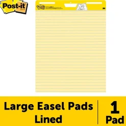 Post-it Super Sticky Easel Pad, 25 in x 30 in, 1 Pad, 30 Sheets/Pad, Great for Virtual Teachers and Students, Yellow
