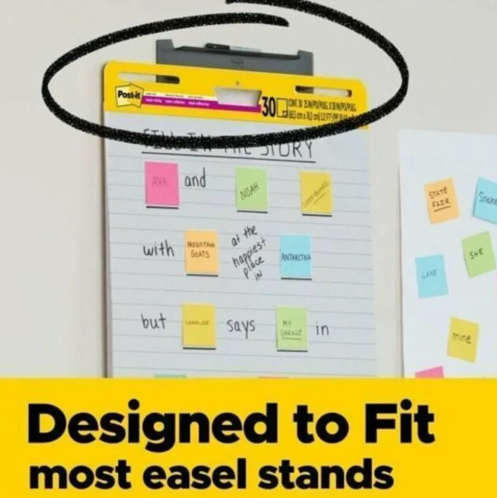 Post-it Super Sticky Easel Pads, 25" x 30", 8 Pads, 30 Sheets/Pad, School Supplies for Classrooms, White, 561WLVAD8PK