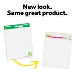 Post-it Super Sticky Easel Pads, 25" x 30", 8 Pads, 30 Sheets/Pad, 30% Recycled, School Supplies for Classrooms, White