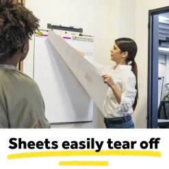 Post-it Super Sticky Easel Pads, 25" x 30", 8 Pads, 30 Sheets/Pad, 30% Recycled, School Supplies for Classrooms, White
