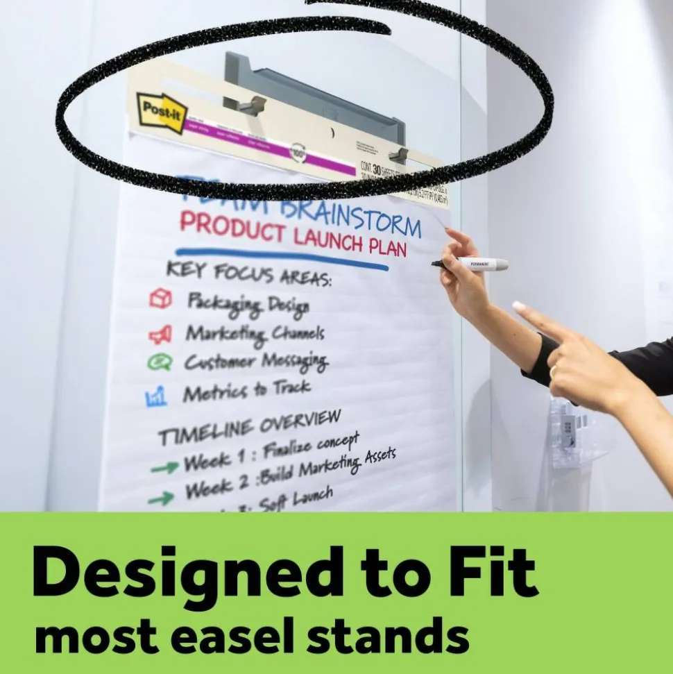 Post-it Super Sticky Easel Pads, 25" x 30", 8 Pads, 30 Sheets/Pad, 30% Recycled, School Supplies for Classrooms, White