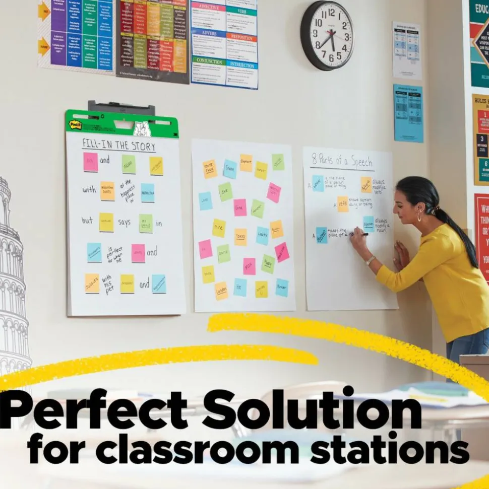 Post-it Super Sticky Easel Pads, 25" x 30", 8 Pads, 30 Sheets/Pad, 30% Recycled, School Supplies for Classrooms, White
