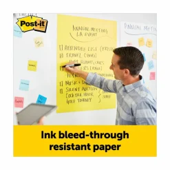 Post-it Super Sticky Easel Pads, 25 in x 30 in, 2 Pads, 30 Sheets/Pad, Great for Virtual Teachers and Students, Yellow