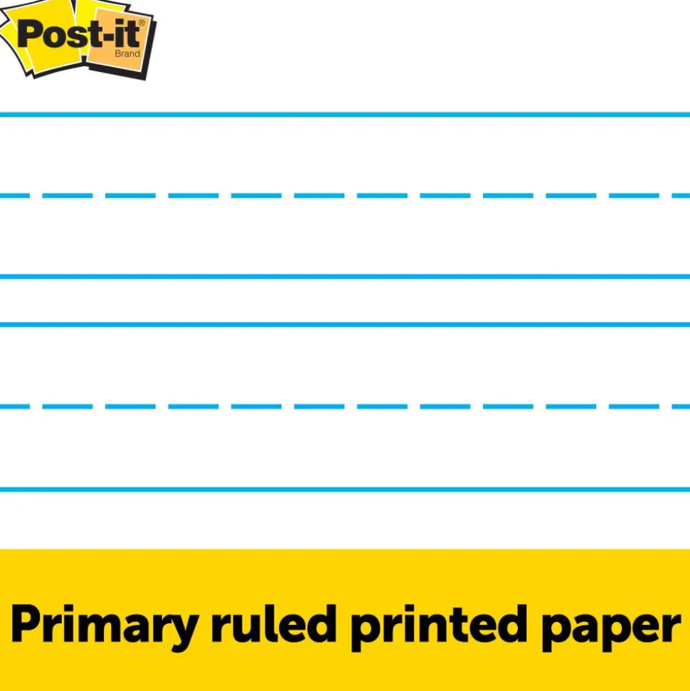 Post-it Super Sticky Easel Pad, 20 in x 23 in, 1 Pad, 20 Sheets/Pad, Primary Ruled, Great for Virtual Teachers and Students, White