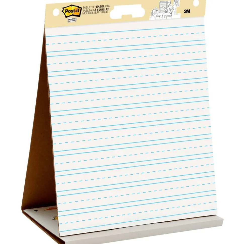 Post-it Super Sticky Easel Pad, 20 in x 23 in, 1 Pad, 20 Sheets/Pad, Primary Ruled, Great for Virtual Teachers and Students, White